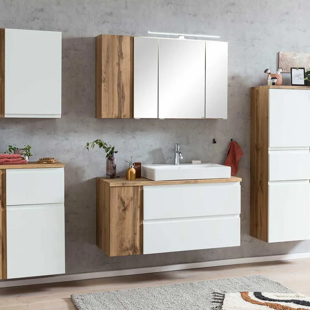 Wohnen Waschtisch|Waschbeckenunterschränke*Wand Waschbeckenschrank mit Aufsatzbecken - Eight