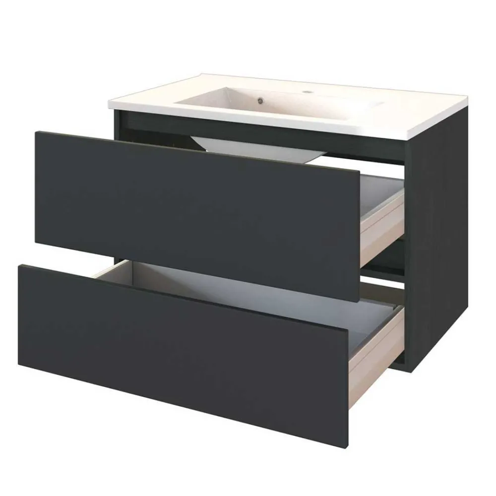 Wohnen Wand Waschplatz mit 2 Schubladen - Cathyl