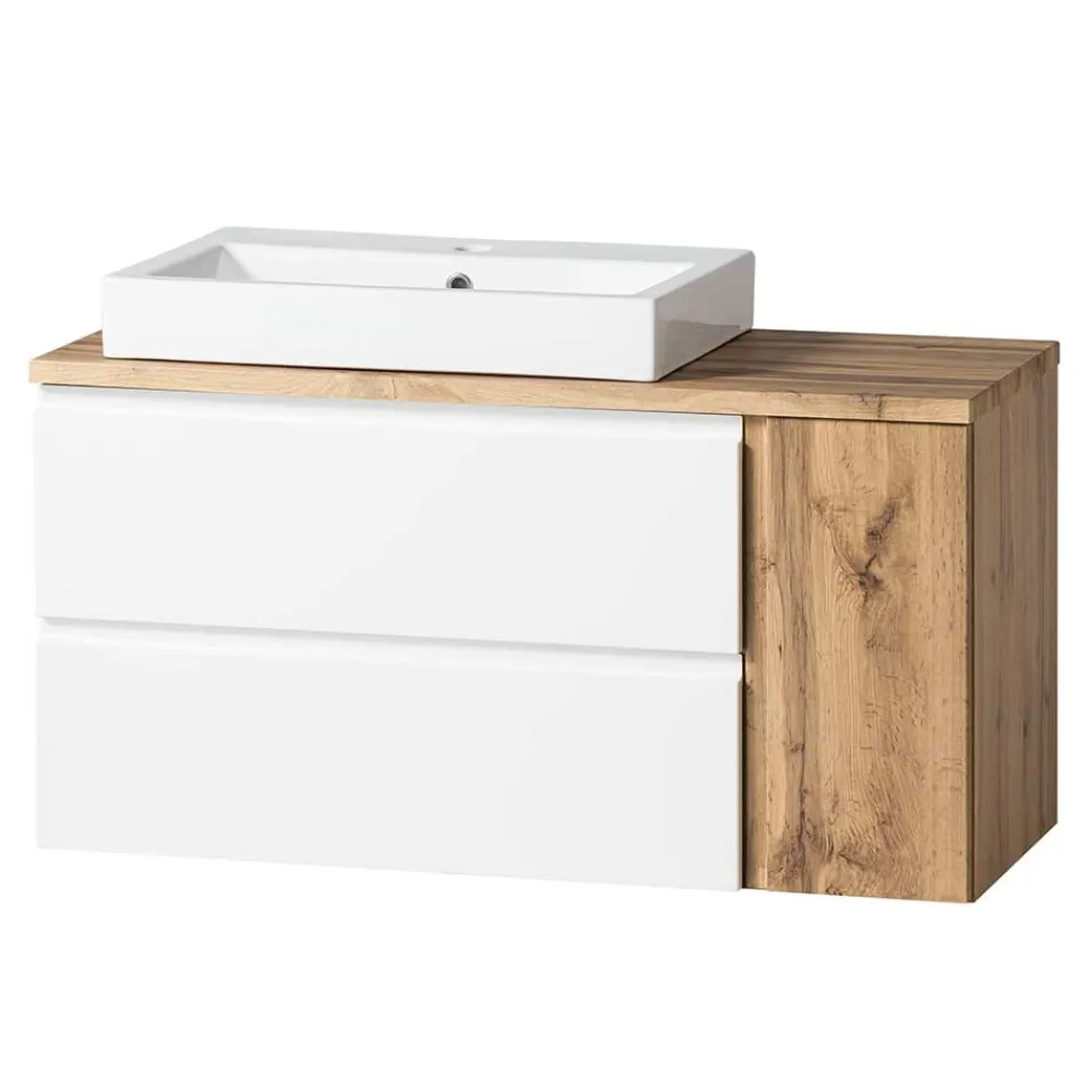 Wohnen Waschtisch|Waschbeckenunterschränke*Wand Waschtisch mit 105 cm Breite - Eight