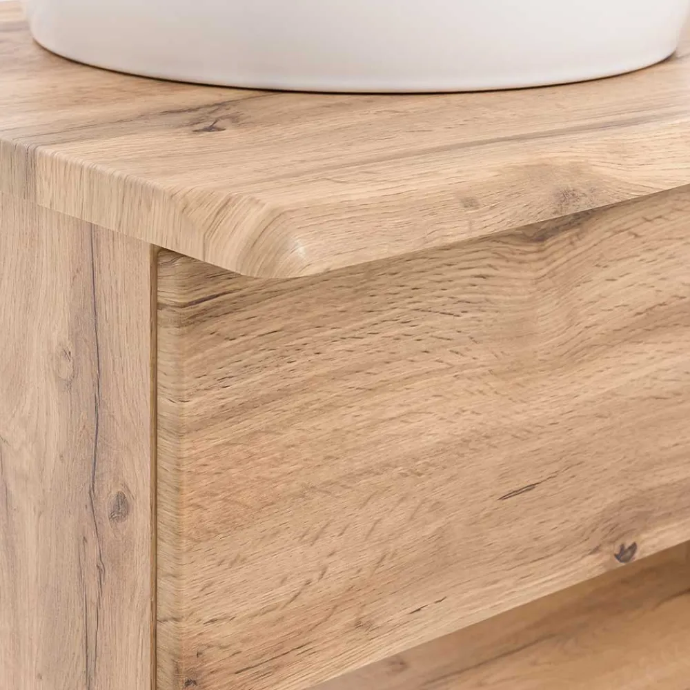 Wohnen Waschtisch|Waschbeckenunterschränke*Wand Waschtisch mit zwei Aufsatz-Waschbecken - Tofias