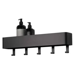 Wohnen Wandablage mit Haken in Schwarz - Straits