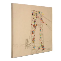 Wohnen Wandbild mit Brücke und Menschen - Tulcea