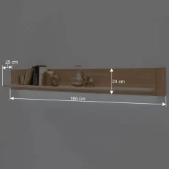 Wohnen Esszimmerregale|Regale*Wandboard in 180cm Breite Pontros mit Eiche Bianco Furnier