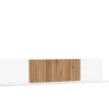 Wohnen Wandboard in Weiß mit Eiche Bianco - Miloris