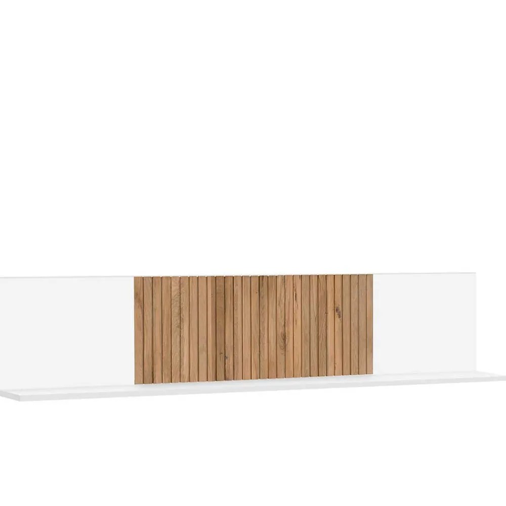 Wohnen Wandboard in Weiß mit Eiche Bianco - Miloris