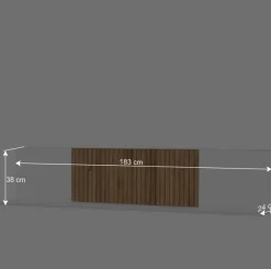 Wohnen Wandboard in Weiß mit Eiche Bianco - Miloris