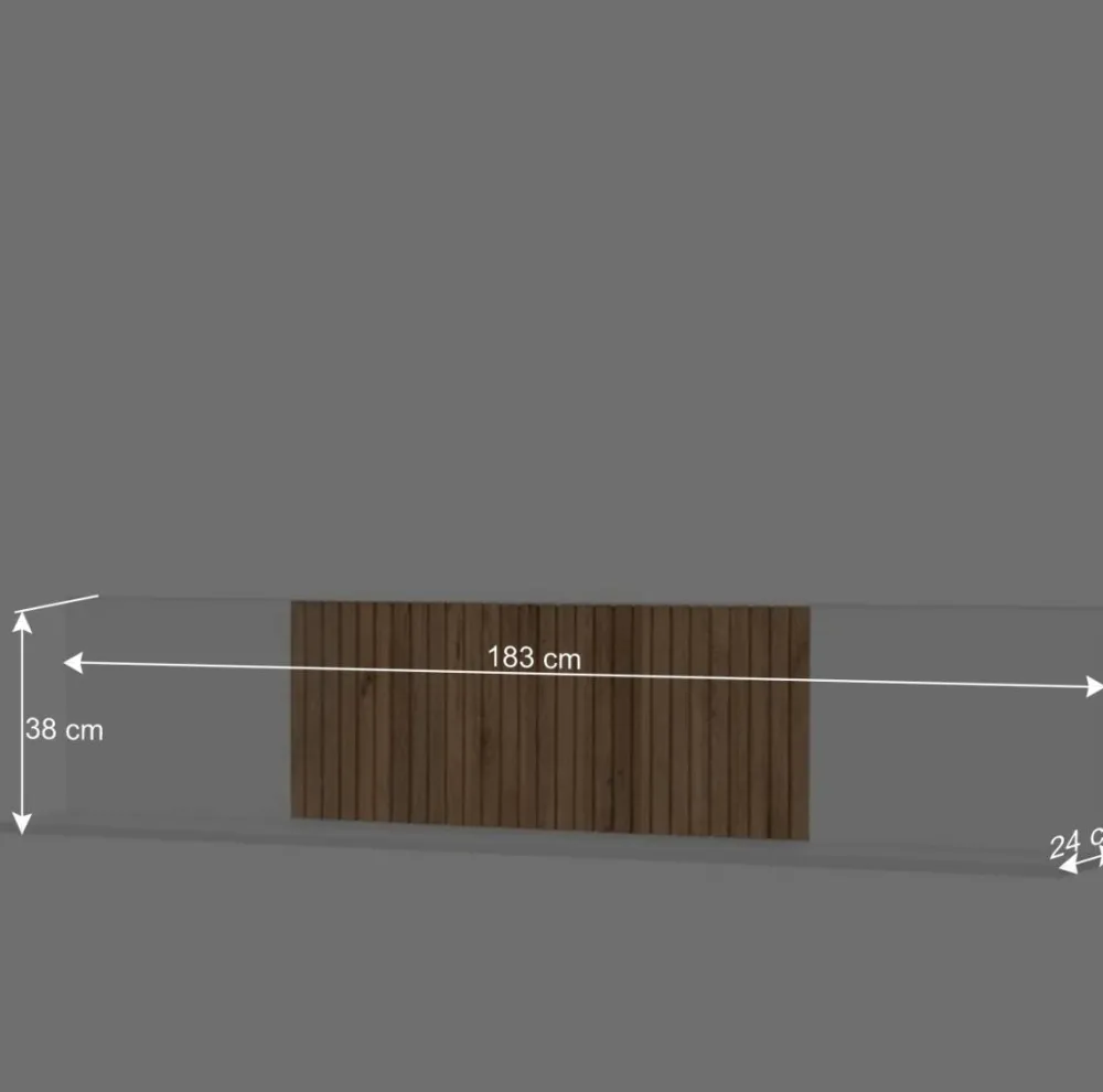 Wohnen Wandboard in Weiß mit Eiche Bianco - Miloris