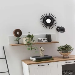 Wohnen Esszimmerregale|Regale*Wandboard in Weiß und Eiche - Cabinda