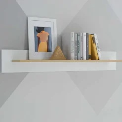 Wohnen Wandboard in Weiß und Eiche - Ginko