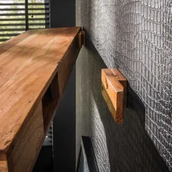 Wohnen Loft Möbel|Industrial Möbel*Wandboard mit Baumkante aus Akazie - Casaniano