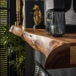 Wohnen Loft Möbel|Industrial Möbel*Wandboard mit Baumkante aus Akazie - Casaniano