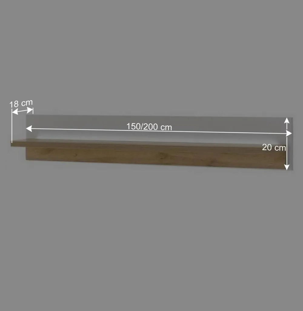 Wohnen Esszimmerregale|Regale*Wandboard mit Licht zweifarbig - Racelyn