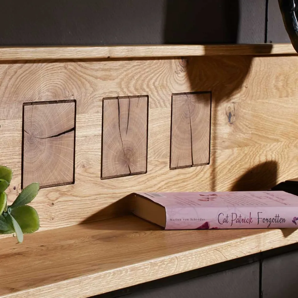 Wohnen Wohnzimmer-Regale|Esszimmerregale*Wandboard Troncon aus Wildeiche Echtholz