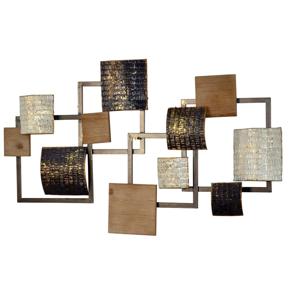 Wohnen Wanddeko aus Rechteck Elementen Metall - Mariah