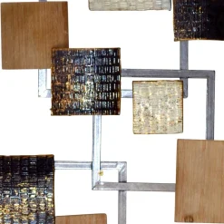 Wohnen Wanddeko aus Rechteck Elementen Metall - Mariah