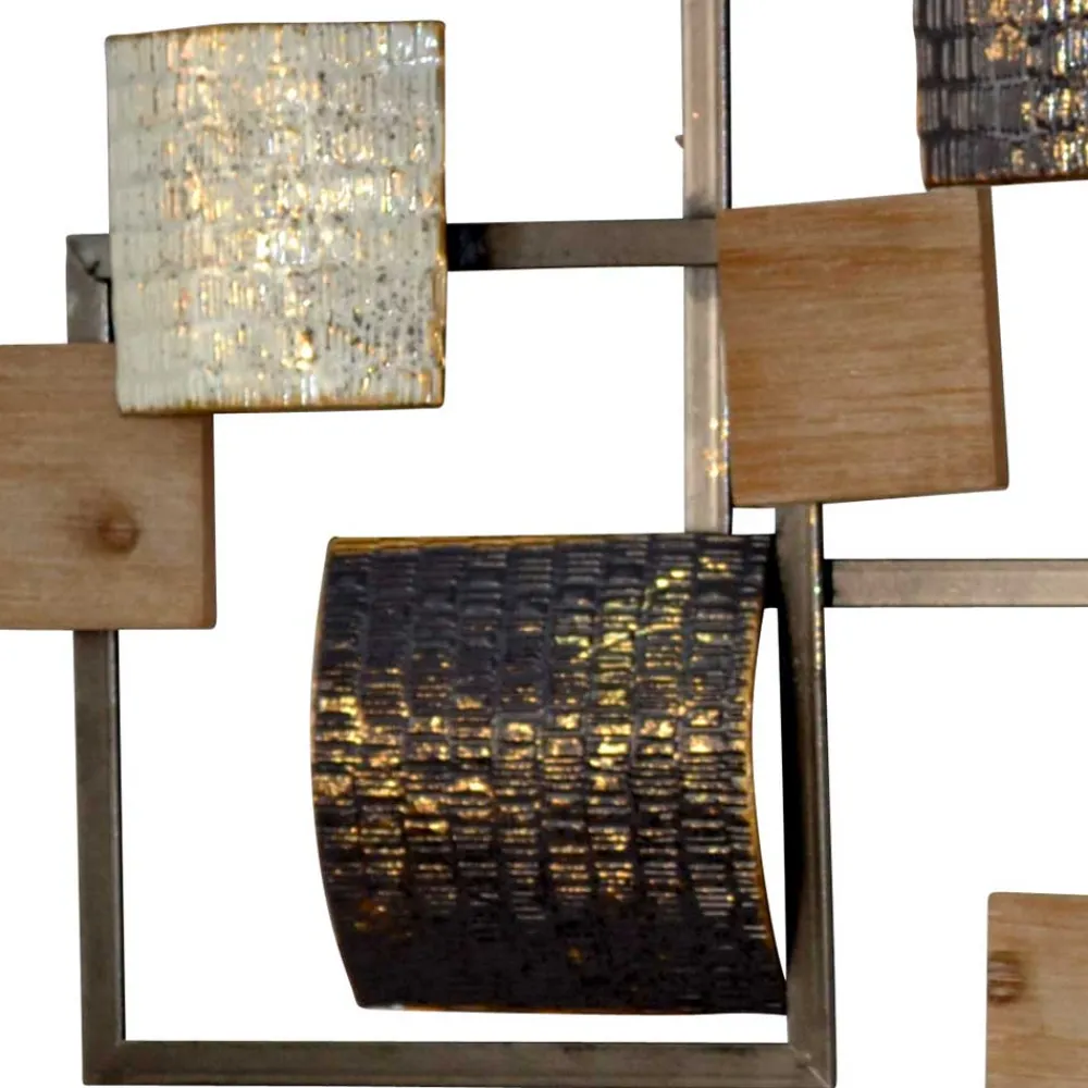 Wohnen Wanddeko aus Rechteck Elementen Metall - Mariah