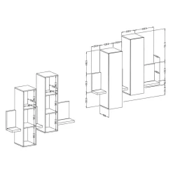 Wohnen Wandelement mit LED Beleuchtung - Venatio