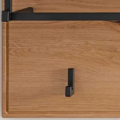 Wohnen Garderoben|Garderoben*Wandgarderobe aus Asteiche Massivholz und Metall - Zonga