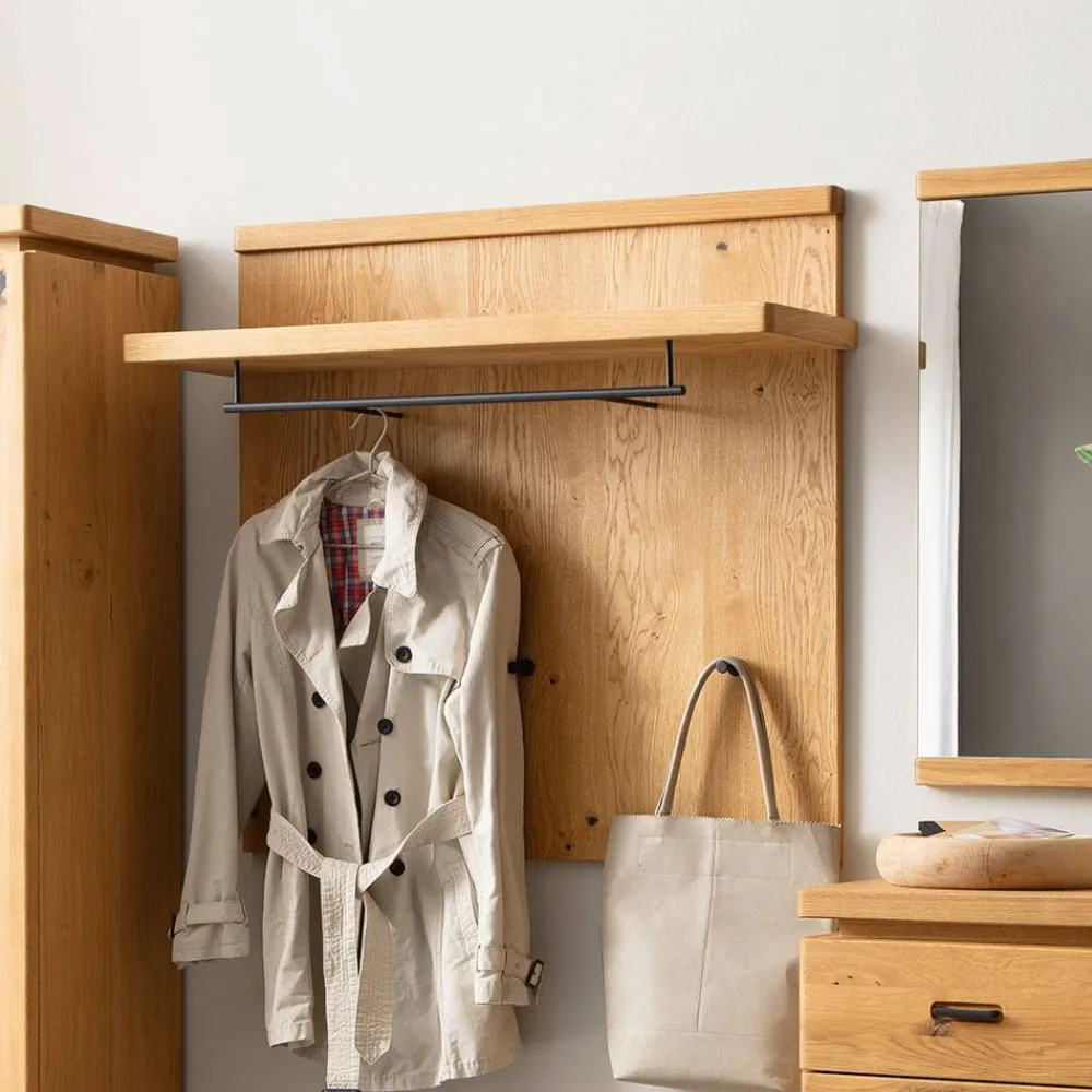 Wohnen Wandgarderobe aus Balkeneiche Massivholz - Robats