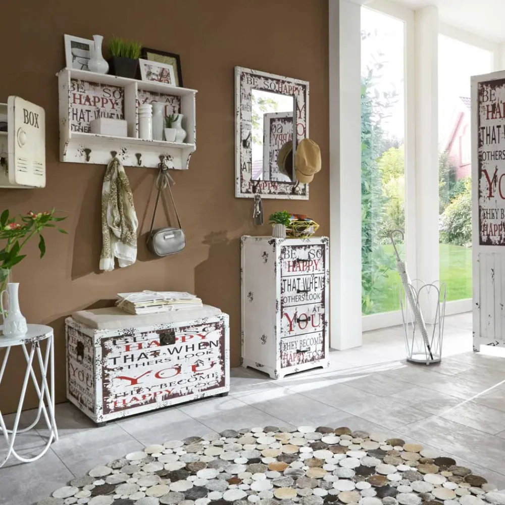 Wohnen Wandgarderobe Esther im Shabby Chic Look