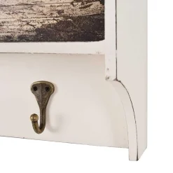 Wohnen Wandgarderobe Ginnos in Weiß Braun