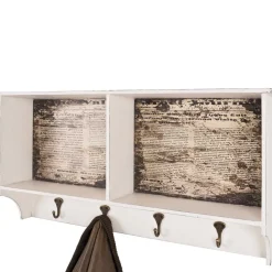 Wohnen Wandgarderobe Ginnos in Weiß Braun