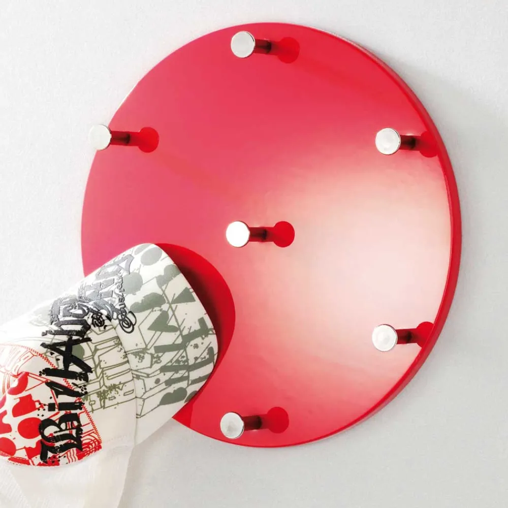 Wohnen Bürogarderoben|Garderoben*Wandgarderobe Madita in Rot Hochglanz