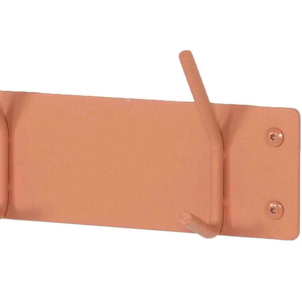 Wohnen Wandgarderobe pulverbeschichtet in Terracotta - Harras