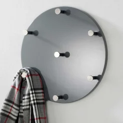 Wohnen Garderoben|Garderoben*Wandgarderobe Romina in Grau Hochglanz