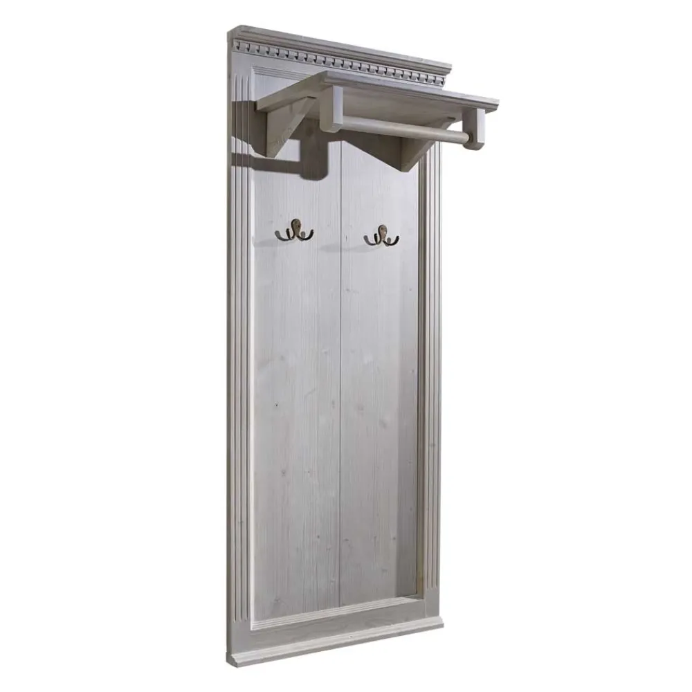 Wohnen Vintage Möbel*Wandgarderobe Vranoria in Hellgrau