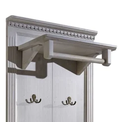 Wohnen Vintage Möbel*Wandgarderobe Vranoria in Hellgrau