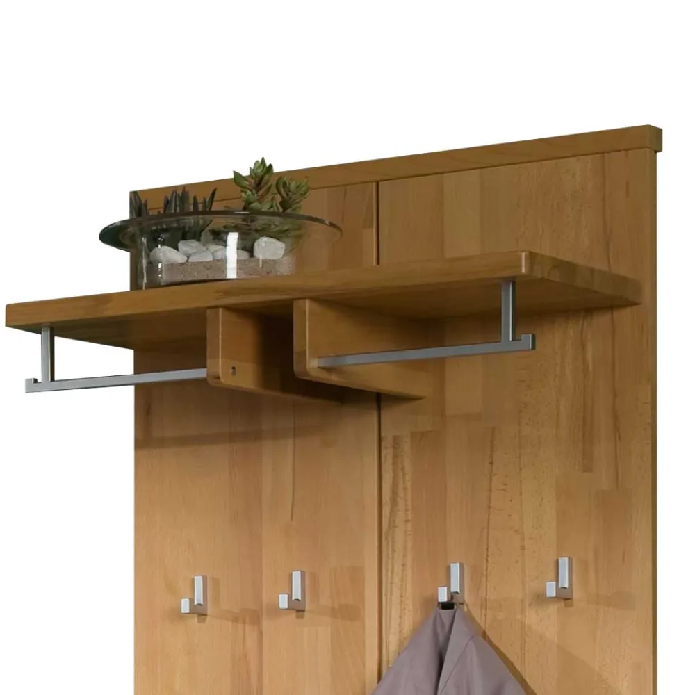 Wohnen Garderoben|Garderoben*Wandgarderoben Paneel Wislama aus Kernbuche Massivholz