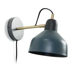 Wohnen Wandlampe in Petrol & Grau - Eboniar