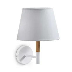 Wohnen Wandleuchte in Weiß & Buche - Vitablos