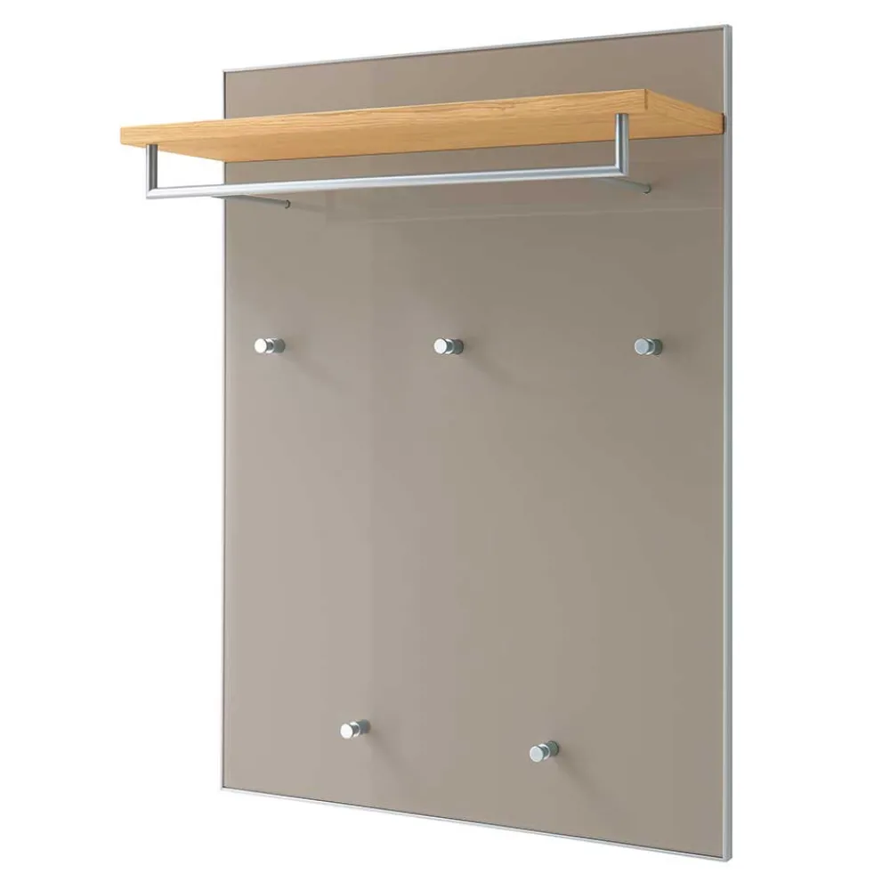Wohnen Wandpaneel Garderobe Diecca in Taupe