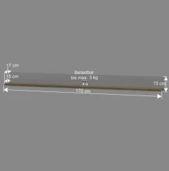 Wohnen Esszimmerregale|Regale*Wandregal Hängeboard 170 cm breit - Nonessia