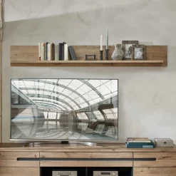 Wohnen Wandregal in Wildeiche Nachbildung - Zelio I