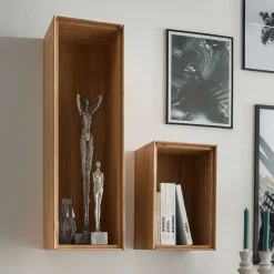 Wohnen Wandregal mit Fach & Rückwand - Sinta