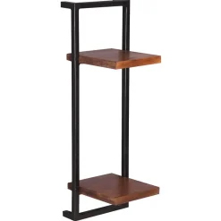 Wohnen Wandregal Set aus Metall & Massivholz - Fiorda (siebenteilig)