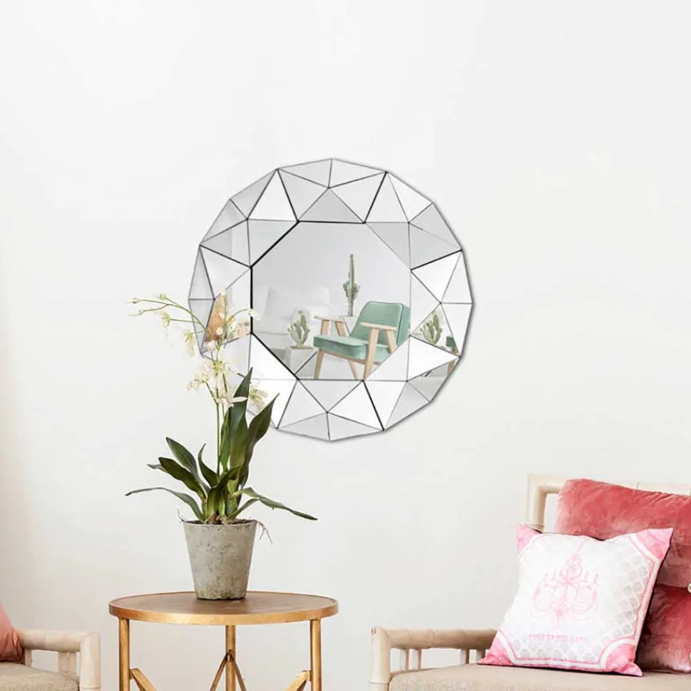 Wohnen Wandspiegel im Polygon Design - Pragoni