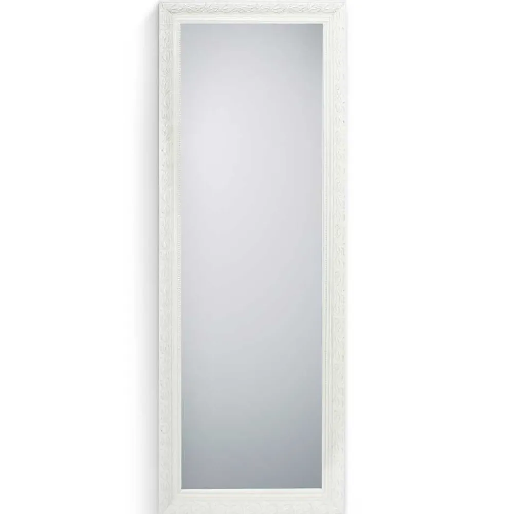 Wohnen Glasmöbel|Vintage Möbel*Wandspiegel im Vintage Look in Weiß Holzrahmen - Liancos