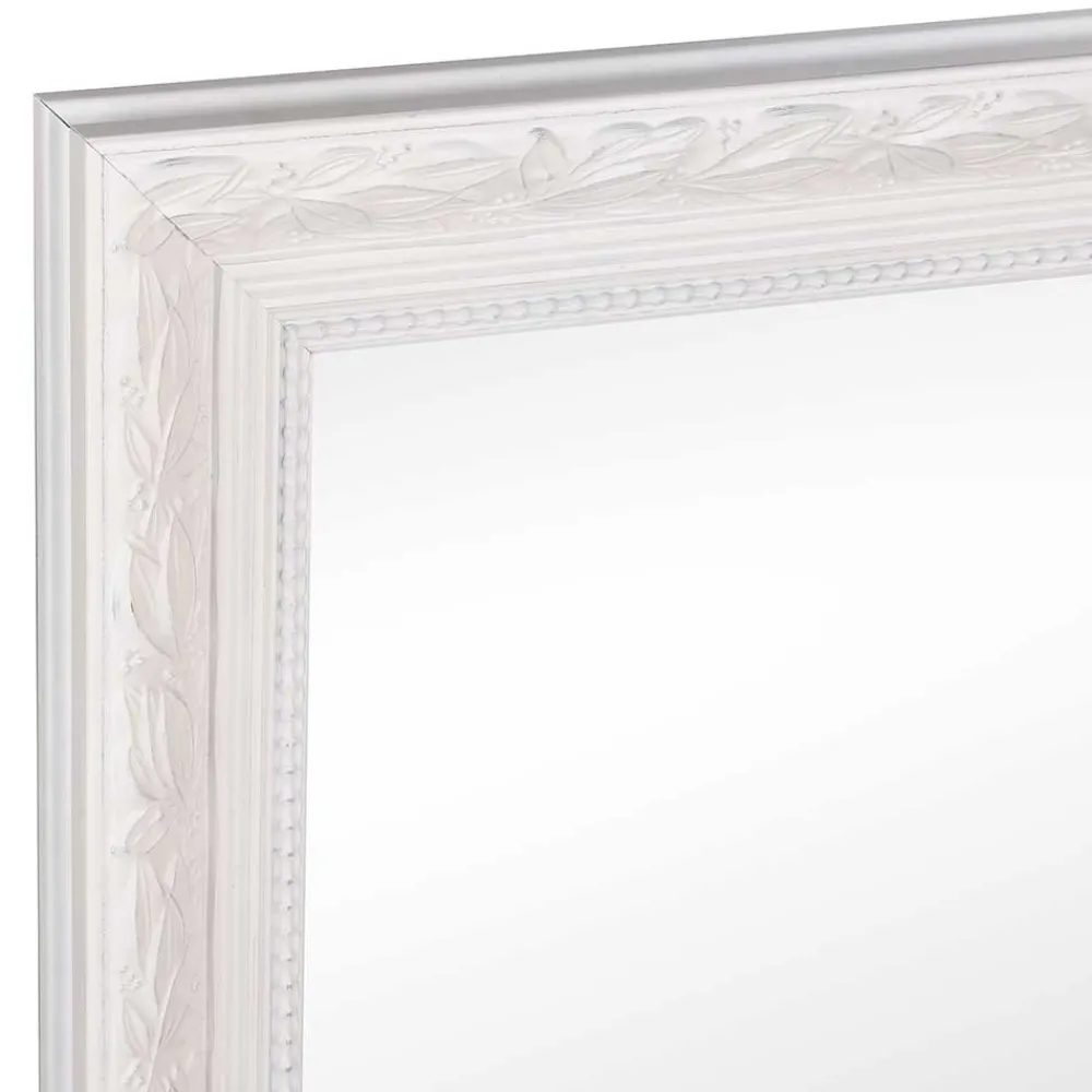 Wohnen Glasmöbel|Vintage Möbel*Wandspiegel im Vintage Look in Weiß Holzrahmen - Liancos