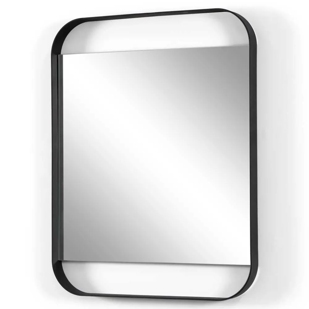 Wohnen Spiegel|Flurspiegel*Wandspiegel in Schwarz aus Stahl - Wonbra