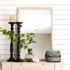 Wohnen Spiegel|Flurspiegel*Wandspiegel in White Wash Holzoptik - Vaxos