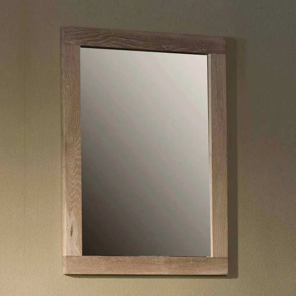 Wohnen Wandspiegel Vish in Eiche Bianco