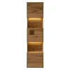 Wohnen Vitrinen|Wohnzimmer-Vitrinen*Wand-Vitrine aus Wildeiche Massivholz - Millena