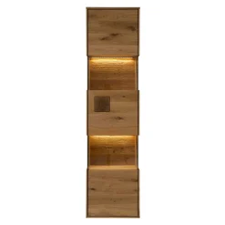 Wohnen Vitrinen|Wohnzimmer-Vitrinen*Wand-Vitrine aus Wildeiche Massivholz - Millena