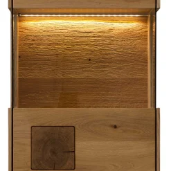 Wohnen Vitrinen|Wohnzimmer-Vitrinen*Wand-Vitrine aus Wildeiche Massivholz - Millena