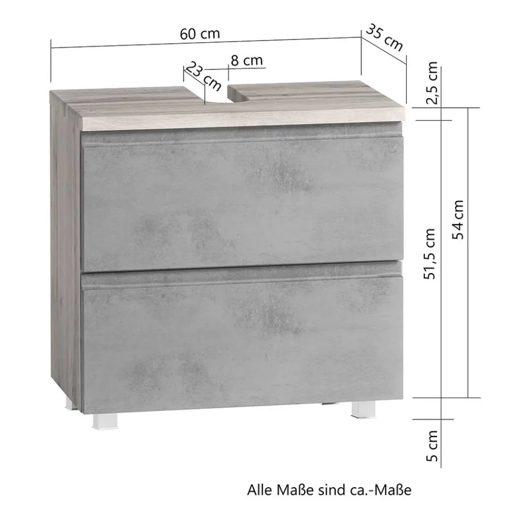 Wohnen Badschränke|Waschtisch*Waschbecken Unterschrank mit Klappe & Schublade - Eight