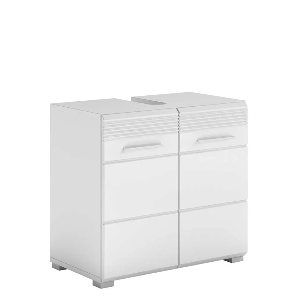 Wohnen Waschtisch|Waschbeckenunterschränke*Waschbecken Unterschrank mit Doppeltür - 60cm breit - Whale